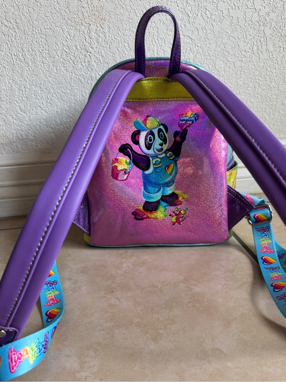 Loungefly Holographic Lisa Frank Mini Backpack - Picture 6 of 8